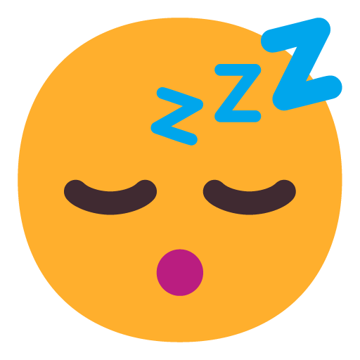 Microsoft sleeping face emoji image
