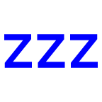 au by KDDI sleeping symbol emoji image