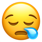 IOS/Apple sleepy face emoji image