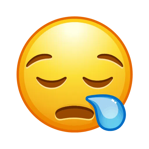 Telegram sleepy face emoji image