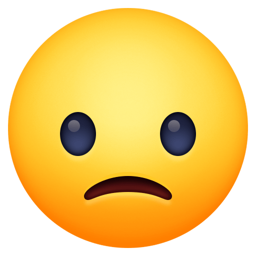 Facebook slightly frowning face emoji image