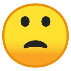 Google slightly frowning face emoji image