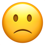 IOS/Apple slightly frowning face emoji image