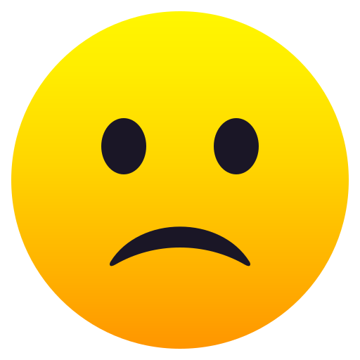JoyPixels slightly frowning face emoji image