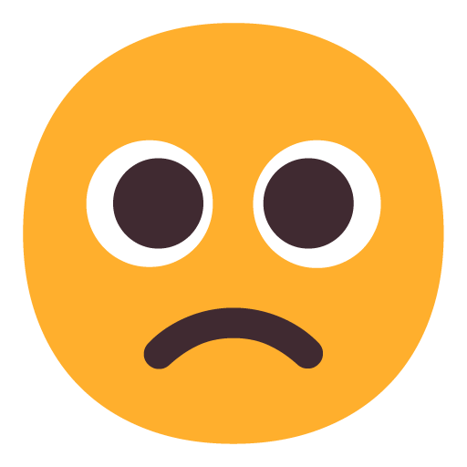 Microsoft slightly frowning face emoji image