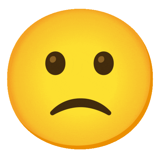 Noto Emoji Animation slightly frowning face emoji image