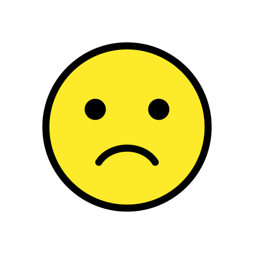 Openmoji slightly frowning face emoji image