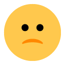 Toss slightly frowning face emoji image