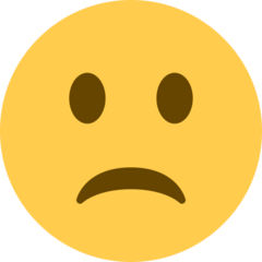 Twitter slightly frowning face emoji image