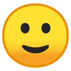 Google slightly smiling face emoji image