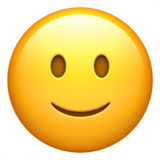 IOS/Apple slightly smiling face emoji image
