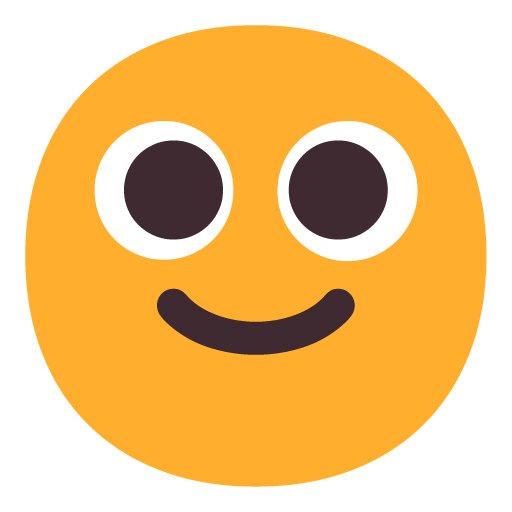 Microsoft slightly smiling face emoji image