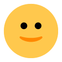 Toss slightly smiling face emoji image