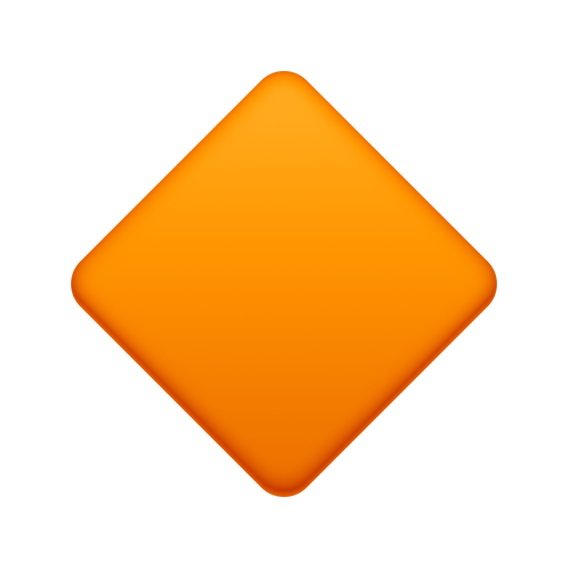 Facebook small orange diamond emoji image