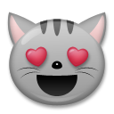 LG smiling cat face with heart-shaped eyes emoji image