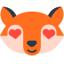 Mozilla smiling cat face with heart-shaped eyes emoji image