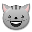 LG smiling cat face with open mouth emoji image