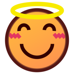 Emojidex smiling face with halo emoji image