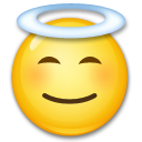 LG smiling face with halo emoji image