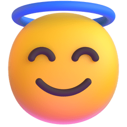Microsoft Teams smiling face with halo emoji image