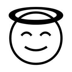 Noto Emoji Font smiling face with halo emoji image
