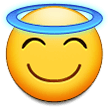 Samsung smiling face with halo emoji image