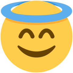 Twitter smiling face with halo emoji image