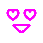 au by KDDI smiling face with heart-shaped eyes emoji image
