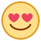 HTC smiling face with heart-shaped eyes emoji image