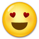 LG smiling face with heart-shaped eyes emoji image