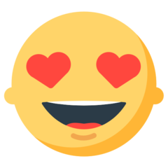 Mozilla smiling face with heart-shaped eyes emoji image