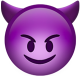 IOS/Apple smiling face with horns emoji image