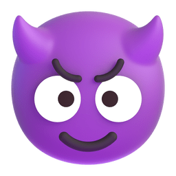 Microsoft Teams smiling face with horns emoji image