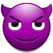Samsung smiling face with horns emoji image