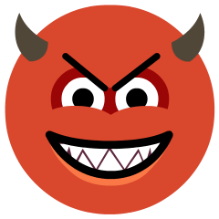 Skype smiling face with horns emoji image