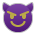 Sony Playstation smiling face with horns emoji image