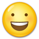 LG smiling face with open mouth emoji image