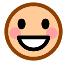 SoftBank smiling face with open mouth emoji image