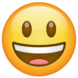 Whatsapp smiling face with open mouth emoji image