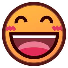Emojidex smiling face with open mouth and smiling eyes emoji image