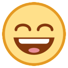 HTC smiling face with open mouth and smiling eyes emoji image