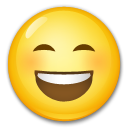 LG smiling face with open mouth and smiling eyes emoji image