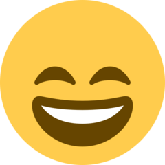 Twitter smiling face with open mouth and smiling eyes emoji image
