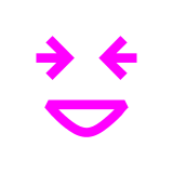 Docomo smiling face with open mouth and tightly-closed eyes emoji image