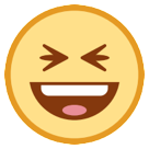 HTC smiling face with open mouth and tightly-closed eyes emoji image