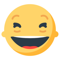 Mozilla smiling face with open mouth and tightly-closed eyes emoji image
