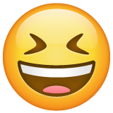 Whatsapp smiling face with open mouth and tightly-closed eyes emoji image