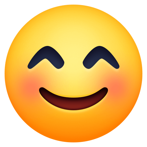 Facebook smiling face with smiling eyes emoji image