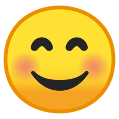 Google smiling face with smiling eyes emoji image