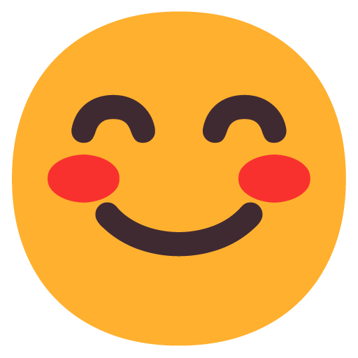 Microsoft smiling face with smiling eyes emoji image